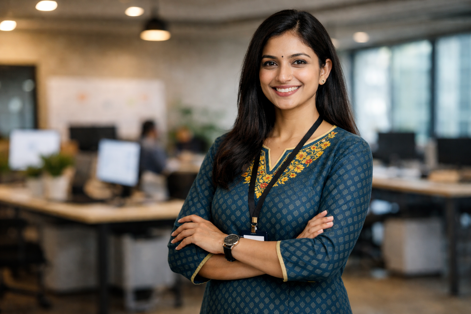 Professional learner in a modern office